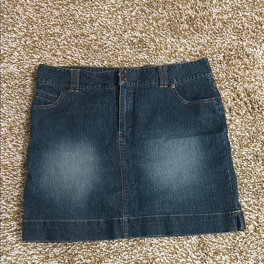 Route 66 Dark Blue Denim Pencil Skirt
